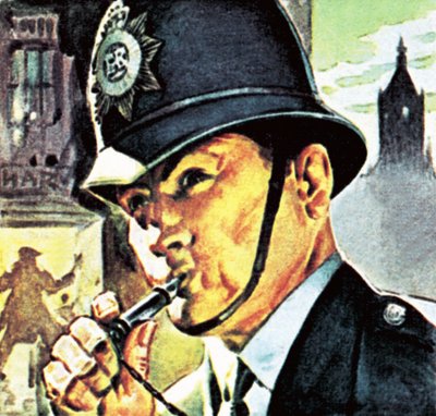 彼の笛を持つ警官 作： English School