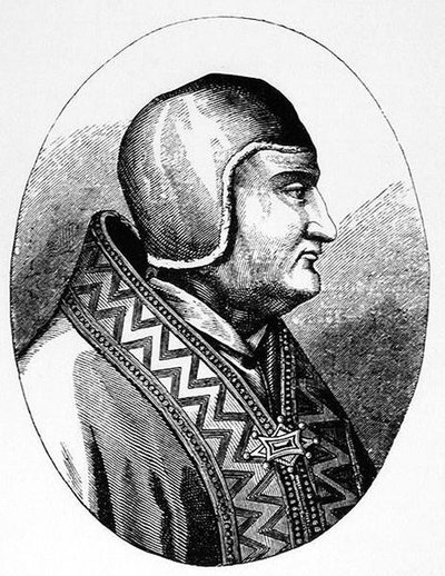 教皇クレメンス4世（c.1195-1268）中世の科学および文学とルネサンスのイラスト、1878年、ポールラクロワによって書かれ、彫刻された 作： English School