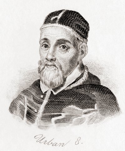 教皇アーバン VIII、c.1568 -1644、マフェオ バルベリーニ生まれ (彫刻) 作： English School