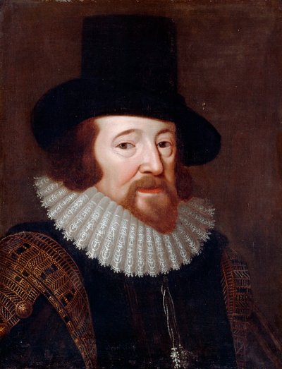 "フランシス・ベーコン（1561-1626）の肖像" 匿名の絵画 1622年頃 - 油彩・キャンバス Dim 61x47 cm 作： English School