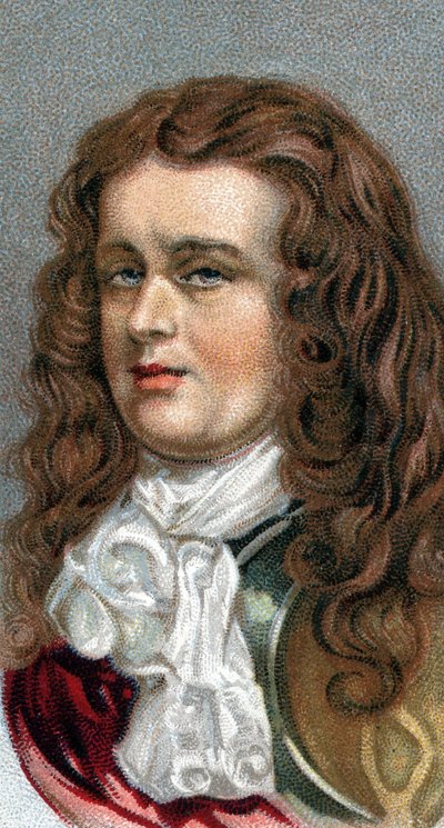 ロバート・ブレイク提督の肖像 -ロバート・ブレイク（1599-1657）、イギリスの提督の肖像 -シリーズ「Leaders of Men」より-クロモリトグラフ-イギリス派、20世紀-。 作： English School