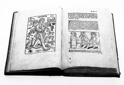 イソップの寓話、ウィリアムカクストンによるイソップ寓話の図解訳（c.1422-91）1434 作： English School
