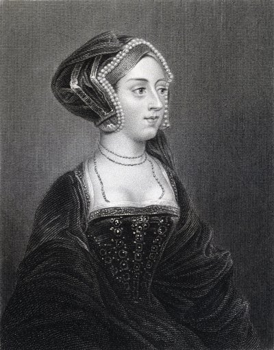 1823年の「ロッジの英国の肖像」からのアン・ブーリンの肖像（c.1507-36） 作： English School