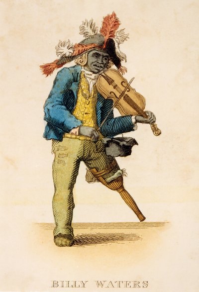 ビリーウォーターズの肖像、1820年頃（WCによるエッチングと彫刻） 作： English School
