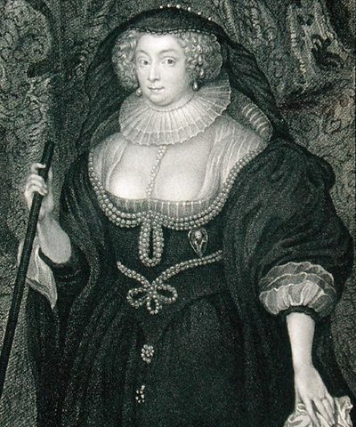 フランシス・ハワード（c.1578-1639）リッチモンド公爵夫人の肖像（「ロッジの英国肖像画」より 作： English School