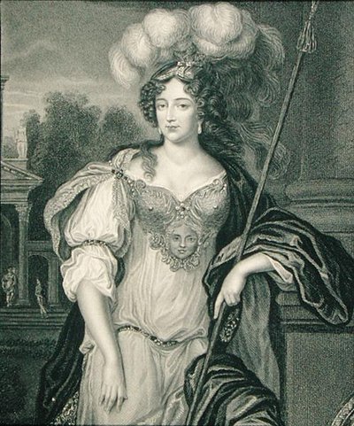 フランシス・テレサ・スチュアート（1647-1702）リッチモンドおよびレノックス公爵夫人の肖像（「ロッジの英国肖像画」より 作： English School