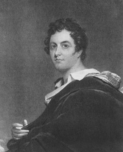 ジョージゴードンの肖像、ロッチデールのバイロン卿（1788-1824） 作： English School