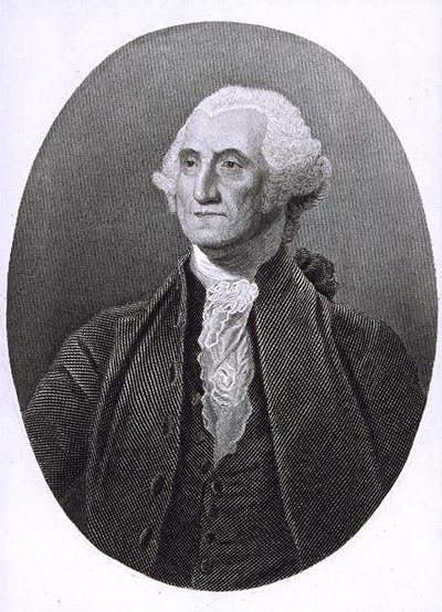 ジョージ・ワシントン(1732-1799)の肖像(彫刻) 作： English School