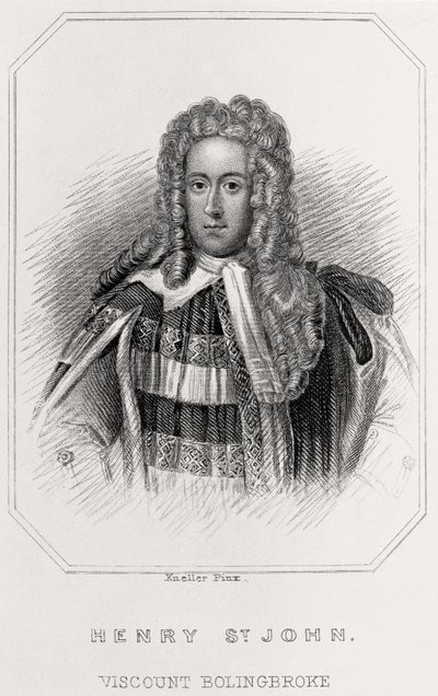 ヘンリー・セント・ジョンの肖像、子爵ボーリングブローク、1835年 作： English School