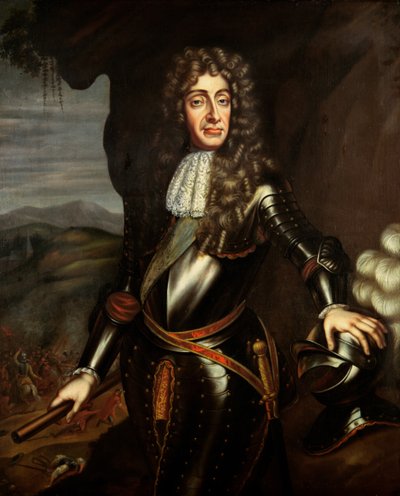 鎧を着たジェームズ2世（1633-1701）の肖像 作： English School