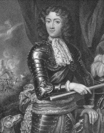 ジェームズスコット（1649-85）の肖像画、モンマス公爵、「ロッジの英国の肖像画」、1823年 作： English School