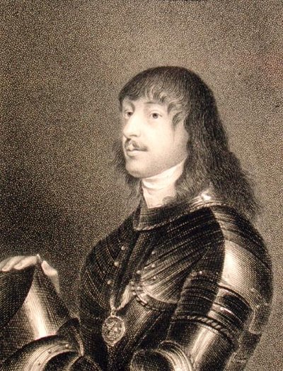 ジェームズ・スタンレー（1607-51）の肖像（「ロッジの英国肖像画」より 作： English School