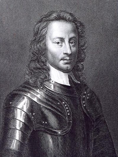 ジョン・ハンプデン（1594-1643）の肖像（エングレーヴィング） 作： English School