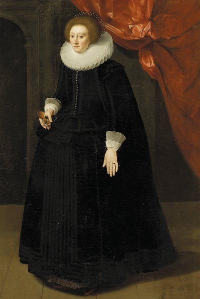 ハーバード夫人の肖像、c.1630 作： English School