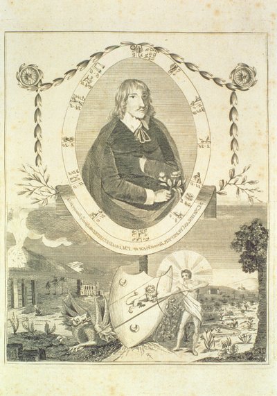 ニコラス・カルペパー（1616-54）の肖像、フロントピースのカルペパーの英国の医師、完全なハーブ、1790年発行 作： English School
