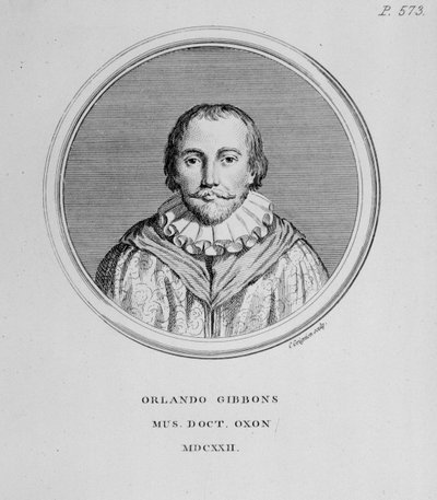 オーランドギボンズ（1583-1625）イギリスの作曲家の肖像 作： English School