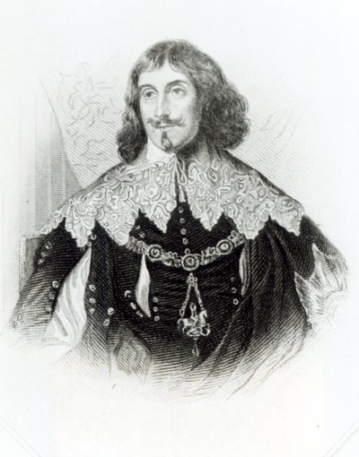 フィリップハーバート（1584-1650年）の肖像画第1モンゴメリー伯爵および第4ペンブローク伯爵、「ロッジの英国の肖像画」、1823年 作： English School