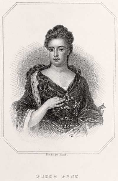 アン女王の肖像、1835 作： English School
