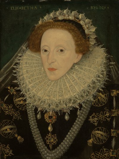 エリザベス女王1世の肖像、1580年頃 作： English School