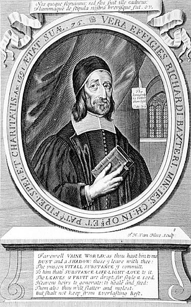 フレデリック・ヘンドリック・ファン・ホーブ（1628-98）によって彫刻されたリチャード・バクスター（1615-91）の肖像 作： English School