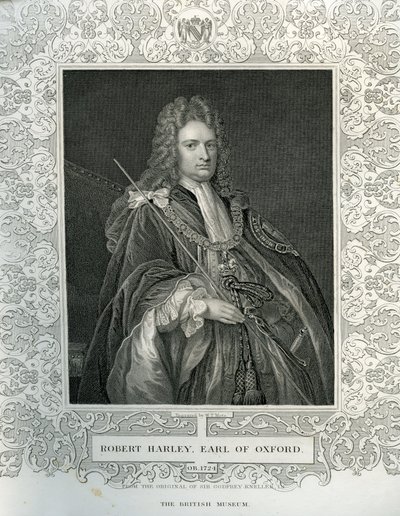 最初のオックスフォード伯爵、ロバート・ハーレーの肖像（1671-1724） 作： English School