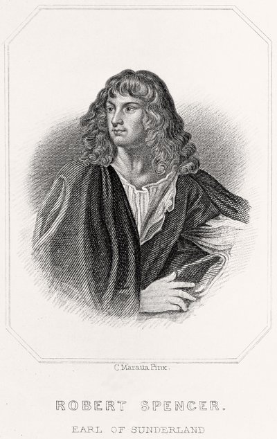 サンダーランド伯ロバート・スペンサーの肖像、1835年 作： English School