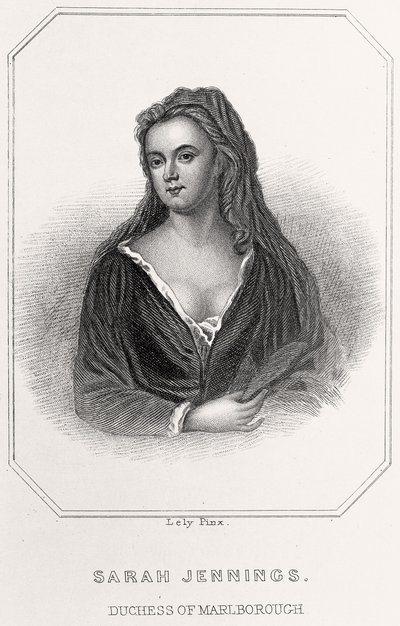 サラ・ジェニングスの肖像、マールボロ公爵夫人、1835年 作： English School