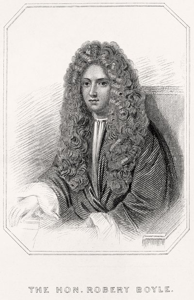 名誉あるロバートボイルの肖像、1835年 作： English School