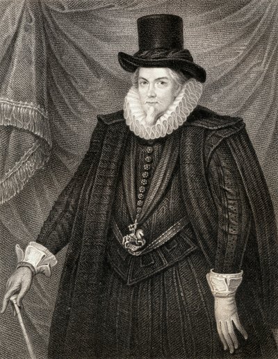 トマスセシルの肖像、初代エクセター伯爵、ロッジズブリティッシュポートレート作、1823年 作： English School