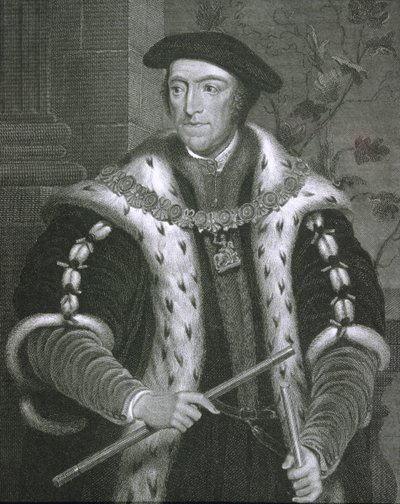 トーマスハワード（1473-1554）の肖像、ノーフォーク3世公爵、 『ロッジの英国の肖像』、1823年 作： English School