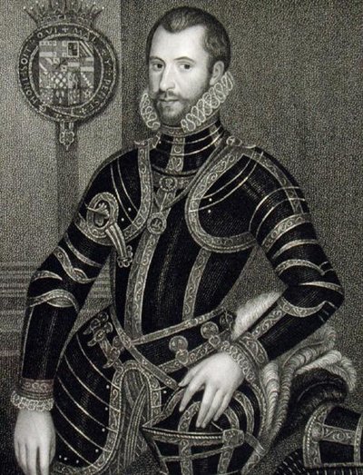 ウォルター・デブロー（1541-76）の肖像（「ロッジの英国肖像画」より 作： English School