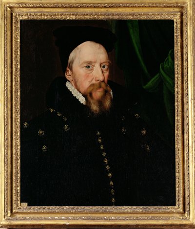 ウィリアムセシルの肖像、第1男爵バーリー（1520-98） 作： English School