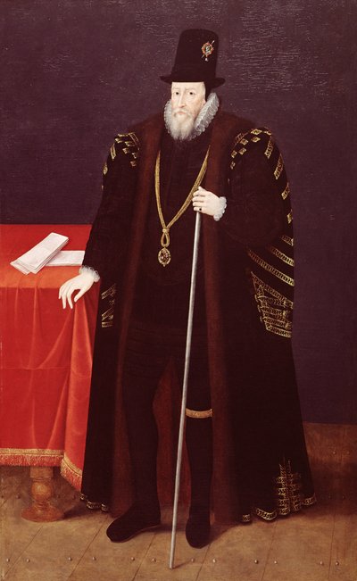 ウィリアム・セシル、第1男爵バーリー（1520-98）の肖像高卿会計 作： English School