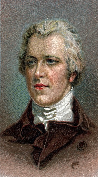 若き日のウィリアム・ピット（1759-1806）の肖像 - シリーズ「男たちのリーダー」より - クロモリトグラフ - イギリス派、20世紀 - 。 作： English School