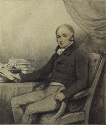 ノーサンプトンシャー、アインホー・パークの議員、ウィリアム・ラルフ・カートライト（1771-1847）の肖像（水彩、鉛筆、紙） 作： English School