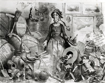 1855年に彼女の崇拝者に敬意を表して祝われたミスの経営陣の肖像 作： English School