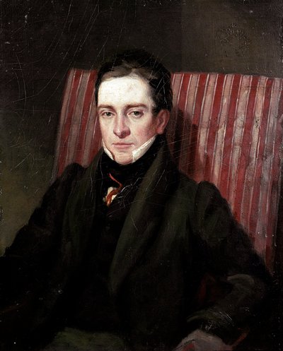 イギリスの詩人トーマス・フッド（1799-1845）の肖像 19世紀のイギリス派の絵画 ロンドン、ナショナル・ポートレート・ギャラリー 作： English School