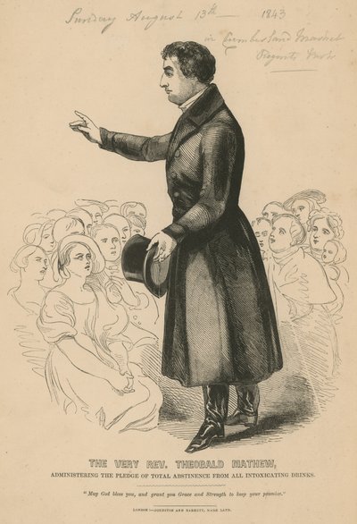 非常にRev Theobald Mathewの肖像 作： English School