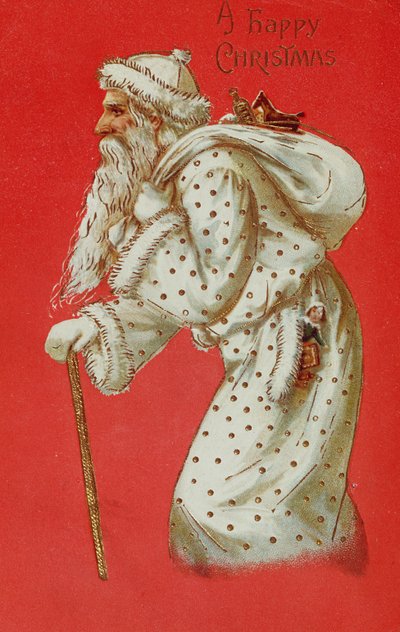 父のクリスマスを描いた絵葉書、1900年頃 作： English School