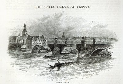 プラハ橋、「レジャーアワー」、1891年 作： English School