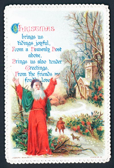 教会の外の説教者、クリスマスカード 作： English School