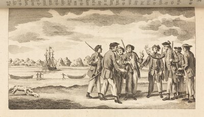 1772年の「Journal of the Resolution」の航海からの報道ギャング 作： English School