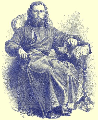 ギリシャ教会の司祭、HWベイツによって編集されたIllustrated Travelsからのイラスト、c.1880を発行（デジタル処理された画像） 作： English School