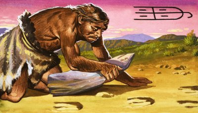 原始人がトラックを「読む」 作： English School