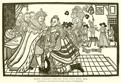 チャールズ王子、スペインからの帰国、1623年 作： English School