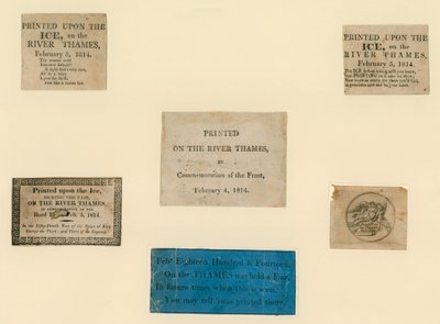 1814年の霜市の印刷されたお土産 作： English School