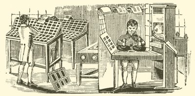 印刷所（木版画 作： English School