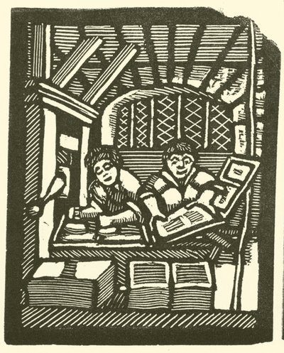 印刷機（木版画 作： English School