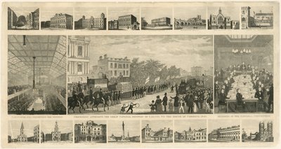 1842年下院への3,317,702の大規模な請願に参加する行列 作： English School