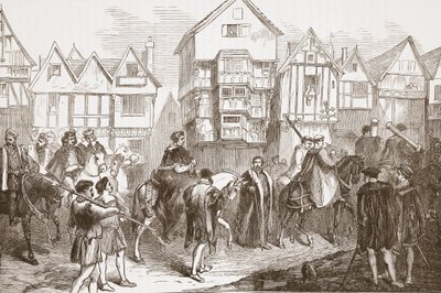 ウォルジーからウェストミンスターホールへの行列。 1878 作： English School